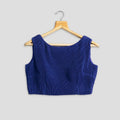 Blusa plisada azul real