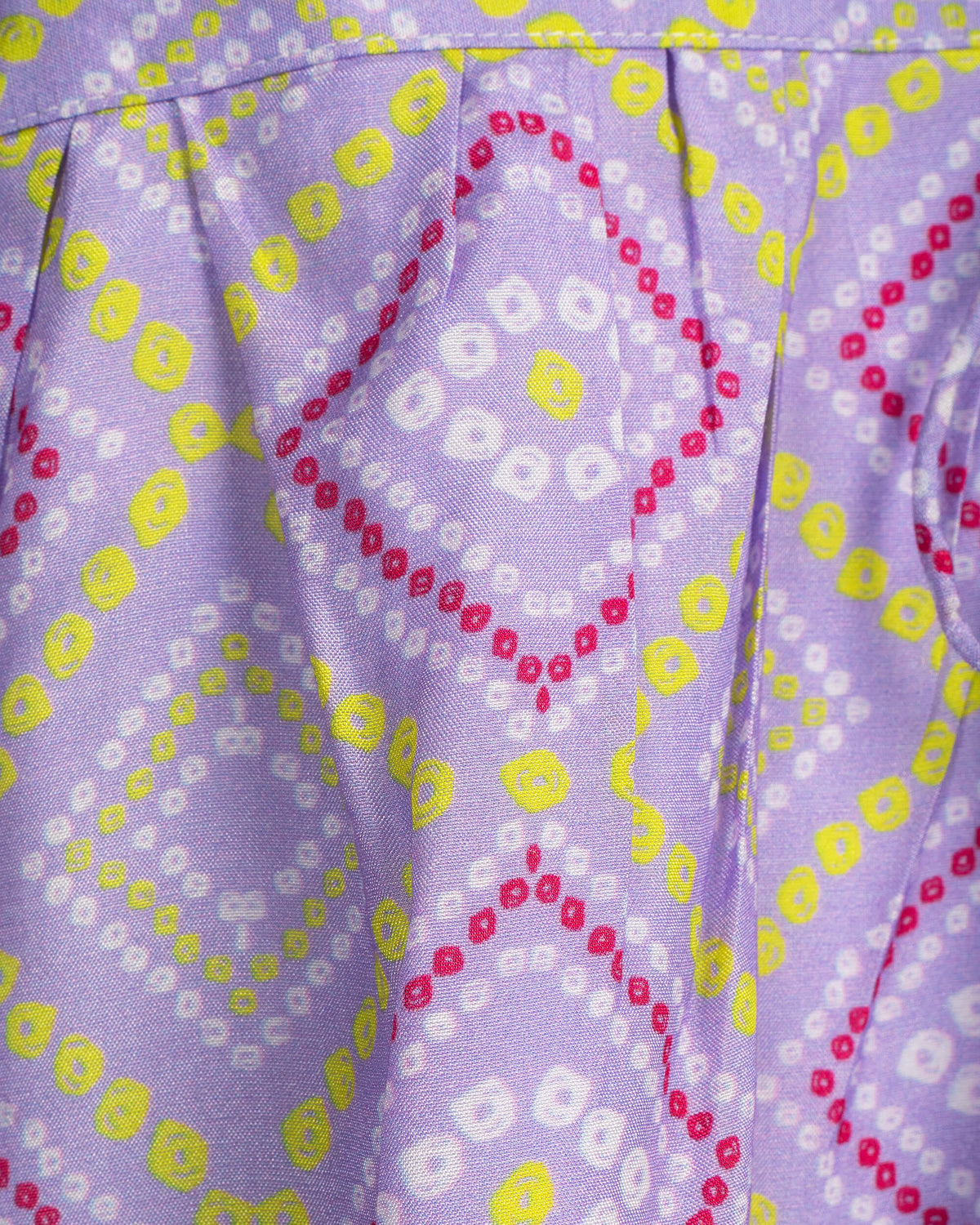 Chaqueta de mujer morada Bandhani con volante