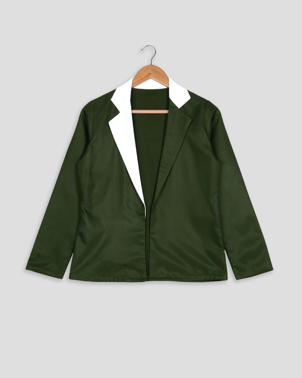 Chaqueta de mujer verde de crepé Butter