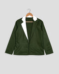 Chaqueta de mujer verde de crepé Butter