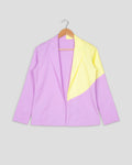 Chaqueta de mujer morada de crepé Butter