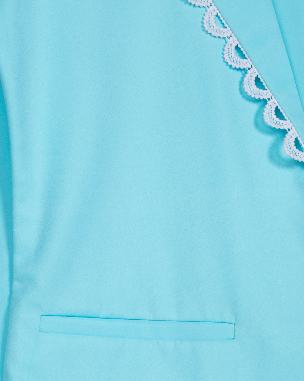 Chaqueta de mujer azul cielo de crepé Butter