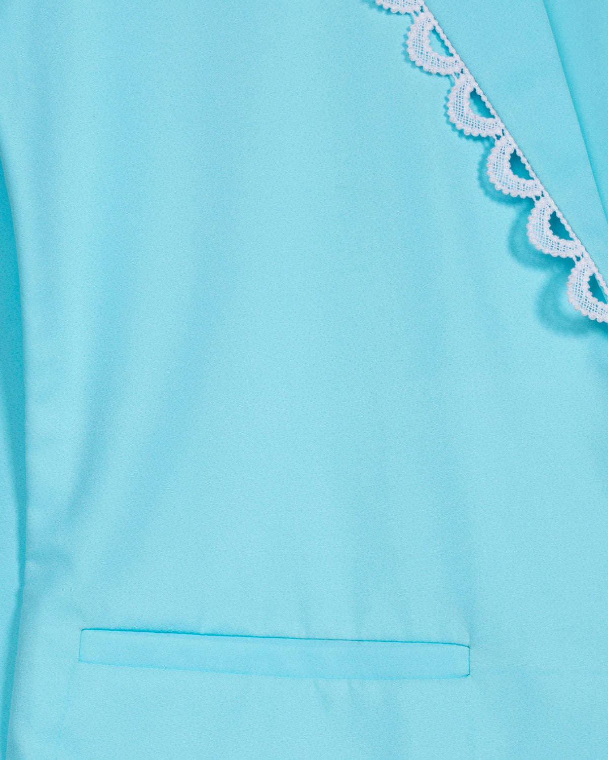 Chaqueta de mujer azul cielo de crepé Butter