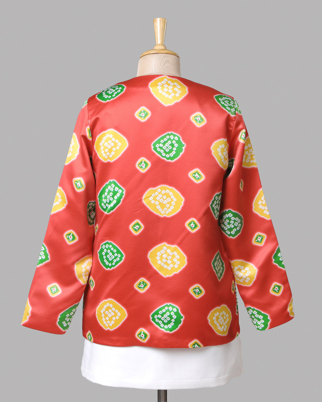 Chaqueta de mujer de satén roja