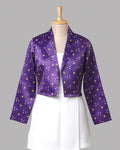 Chaqueta de mujer de satén morada