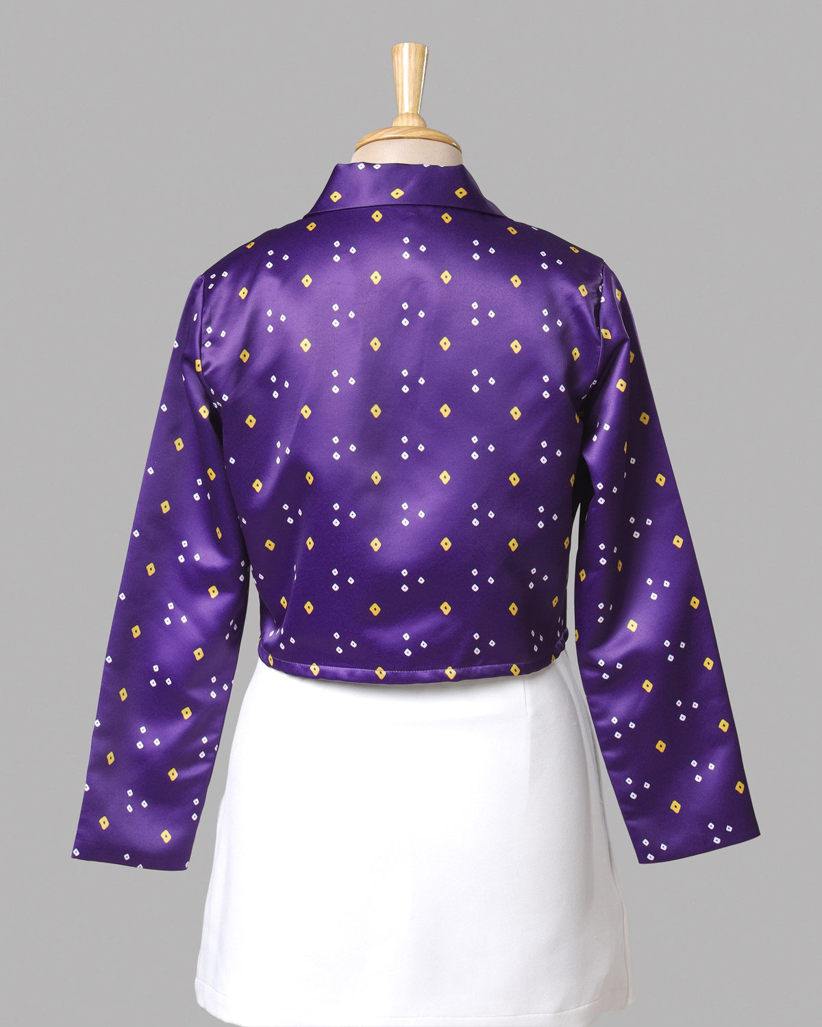 Chaqueta de mujer de satén morada