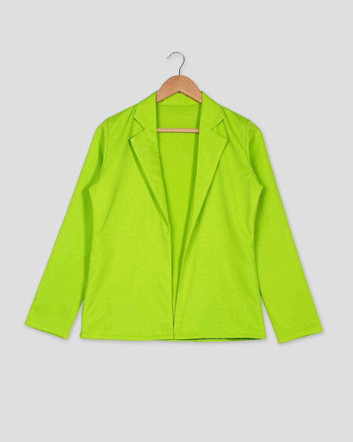 Chaqueta de mujer lisa verde