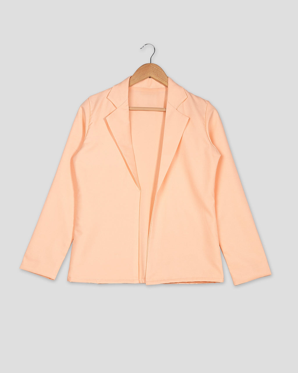Chaqueta de mujer lisa naranja claro