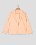 Chaqueta de mujer lisa naranja claro