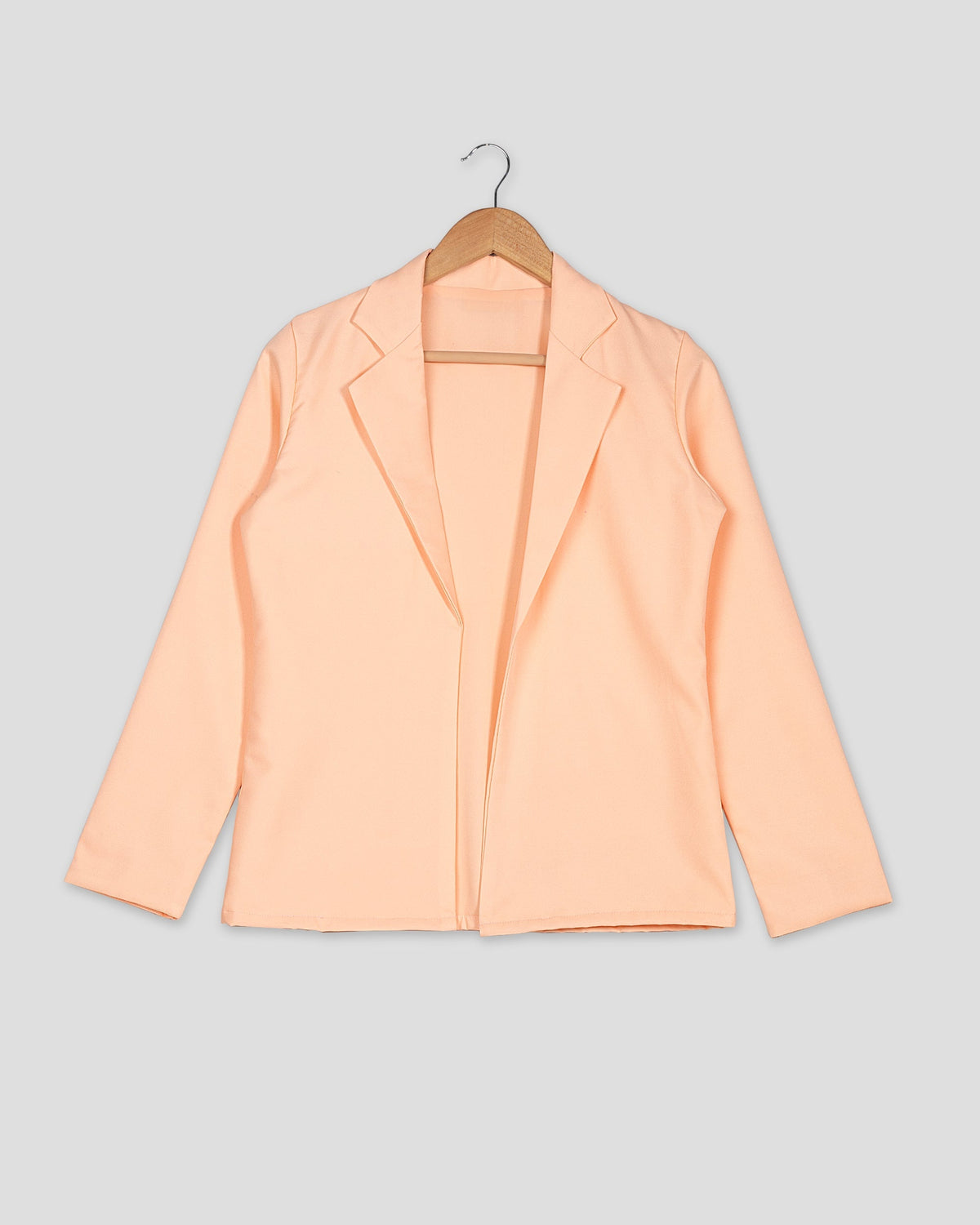 Chaqueta de mujer lisa naranja claro