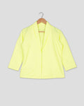 Chaqueta de mujer lisa amarilla