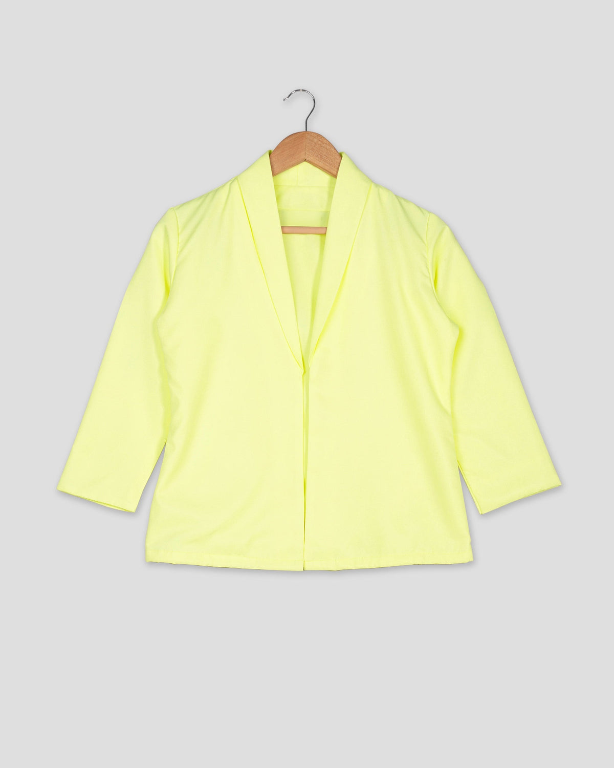Chaqueta de mujer lisa amarilla
